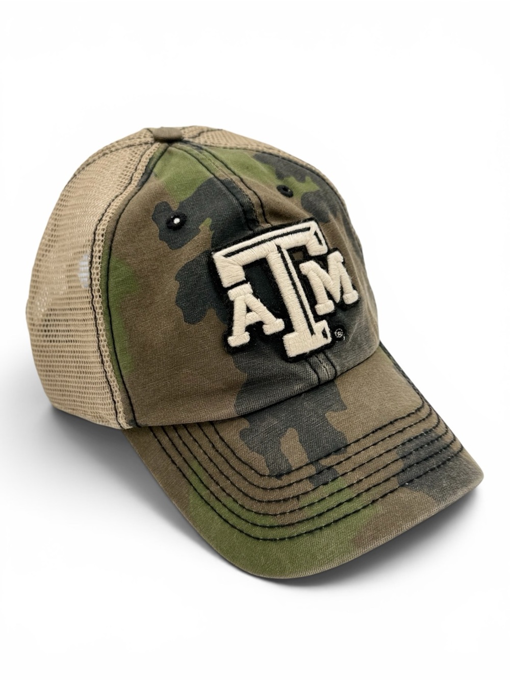 47 Brand Texas A&M Aggies Camo Trucker Adjustable Mesh Cap Hat One Size Fit All